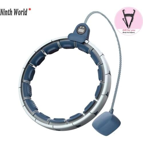 Magnetic Smart Hulla Hoop Adjustable Size Simple Hoop Waist Trainer Thin Gym Hulla Hop Counting Home Fitness Equipment Sports