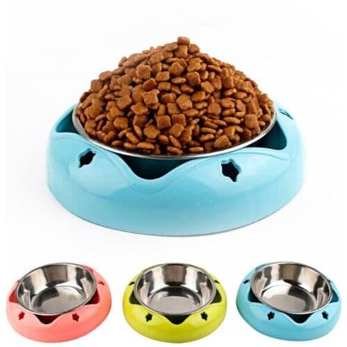 Pet Stainless Steel Dog Bowl Non-slip Dual-use Cat Feeding Food Bowl Drinking Water Single Bowl Feeder Pet Accessories