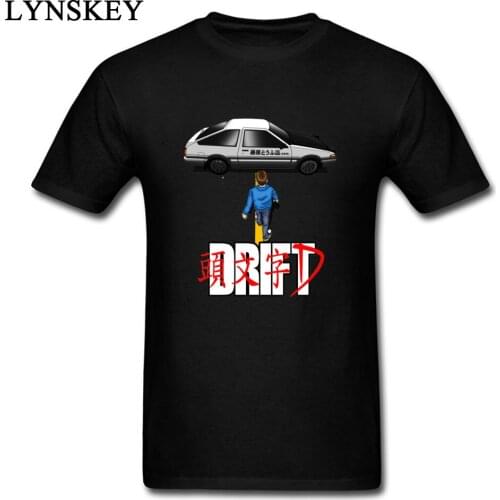 Fashion Drift Initial D Manga Movie Design Tee Shirt For Men Printed T-Shirt Summer High Quality Cotton Tops