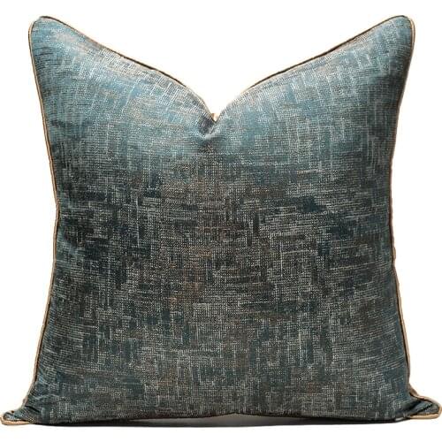 Textured Pattern Pillowcase Single-sided Printing Satin Polyester Material Sofa Cover Green Cushion Cover Home Decoration
