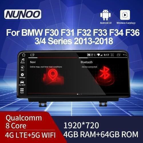 Nunoo 8 Core Android 10.0 8 Core 10.25 Inch For BMW 3 Series F30 F31 F34 F35 F36