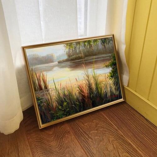 Rural Landscape Flower Oil Painting Canvas Print Poster Wall Art Picture For Living Room Home Decor Wall DecorationFrameless