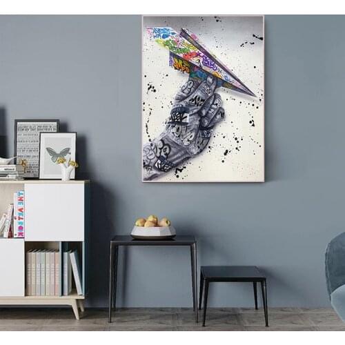 Modern Graffiti Hand Abstract Art Canvas Painting Posters and Prints Wall Art Pictures for Living Room Cuadros Home Decoration