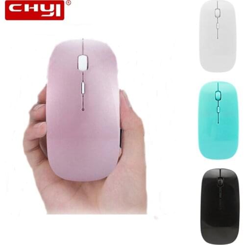 CHYI Super Slim Wireless Mini Computer Mouse Portable Usb Ergonomic Pink PC Mause Ultra Thin 3d Optical Mice For Laptop Macbook