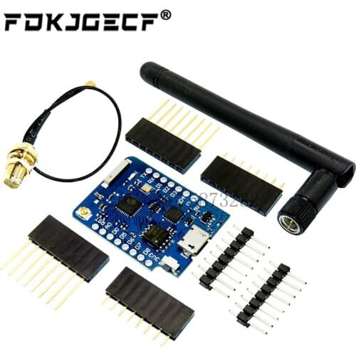 WEMOS D1 Mini Pro 4M 16M Bytes External Antenna Connector NodeMCU Based ESP8266 ESP-8266EX CP2104 WIFI Development Board Micro