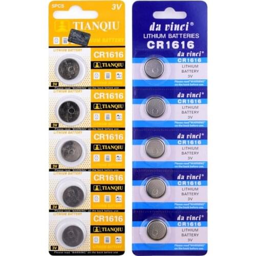 YCDC 5pcs/Lot 3V Lithium Button Coin Cells Batteries CR1616 BR1616 ECR1616 5021LC L11 L28 Disposable Watch Battery