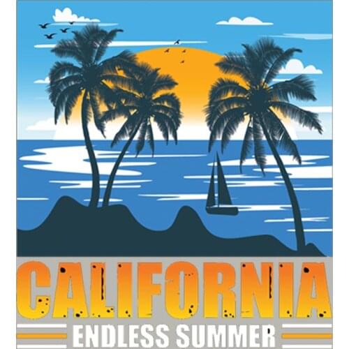 Sunset Clothing Patches Diy Tops Appliqued Fashion Heat Transfer Vinyl Appliques Transfer Iron On Jeans T-Shirt Stickers