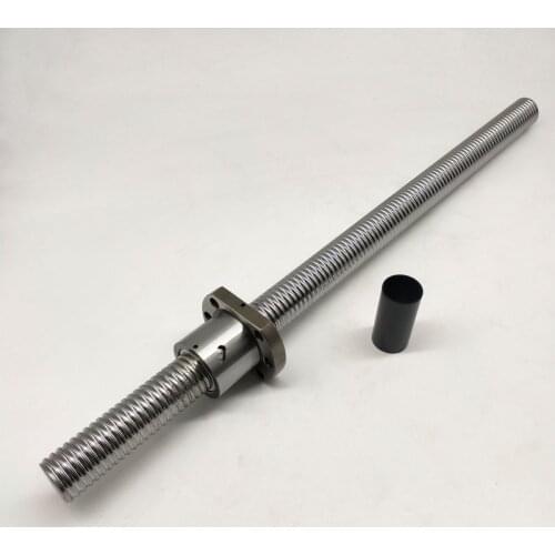 1pc 25mm Ball Screw Rolled C7 ballscrew 2505 SFU2505 610mm without end machining +1pc SFU2505 METAL DEFLECTOR Ballscrew nut