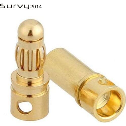 20pcs 3.5mm Gold Plated Male Female Bullet Banana Plug Connector for ESC Motor Battery Connector