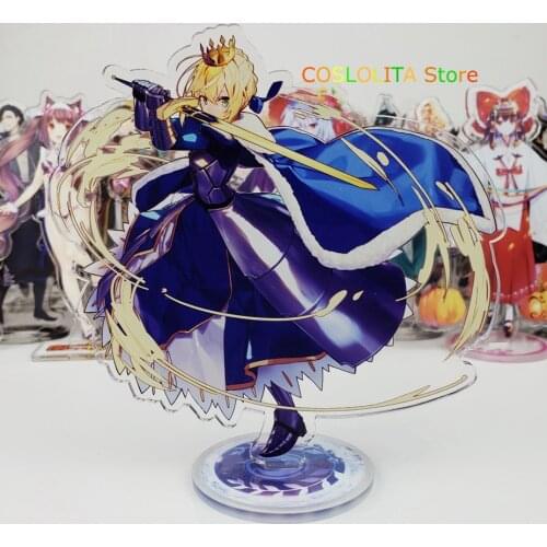 Anime Fate/Grand Order FGO Lancer Romani Archaman Keychain Stand Figure Acrylic Model Plate Desk Decor Pendant Toys Xmas Gifts