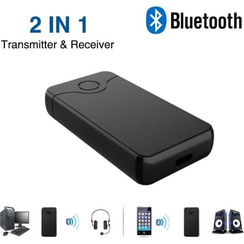 Wireless Bluetooth 4.0 Adapter Receive Transmit 2 in 1 AUX 3.5mm Jack Audio for Tables TV Home Sound System Car Stereo System