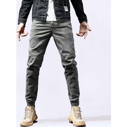 Military Tactical Cargo Pants Men Fashion Korean Streetwear Casual Stretch Cotton Slim Trousers