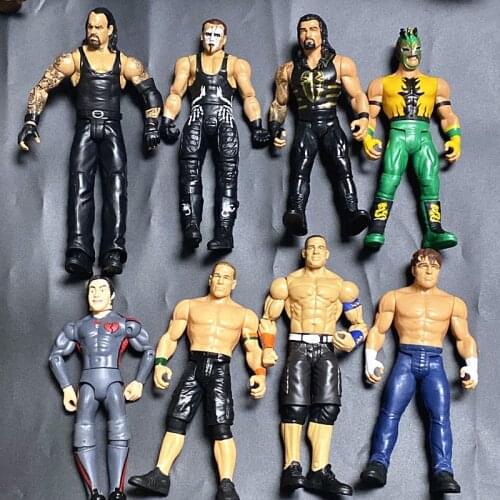 Hotsale 5Pcs/lot Occupation Wrestling Gladiators Movable Multi Joint Model Dolls Wrestler Action Figure toys Free Shipping