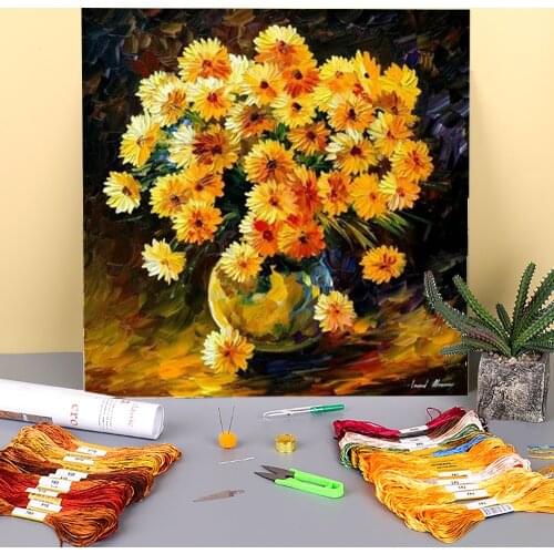 Melody Beauty Printed Fabric 11CT Cross-Stitch Kit Embroidery DMC Threads Handicraft Craft Handiwork Knitting Magic Stamped