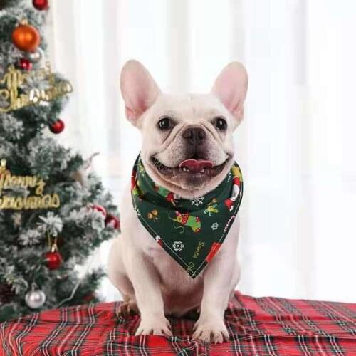 New Pet Dog Bandana with Christmas pattern Cat Puppy Kerchief Pet Grooming Accessories Pet Neckerchief Scarf Dog Saliva Towe
