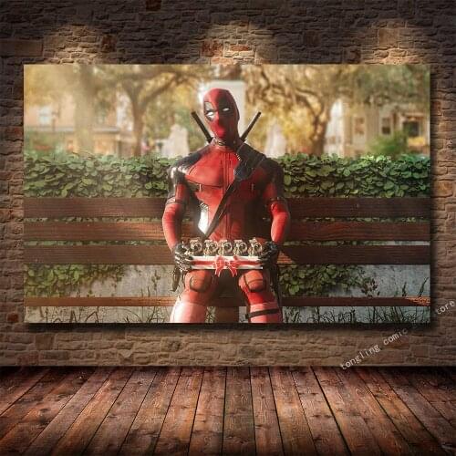 Classic Movie "Deadpool" Poster and Canvas Painting Nordic Style Wall Art Picture for Family Bedroom Decoration