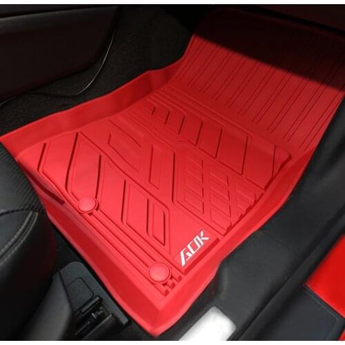 TPE Rubber Auto Car Floor Mat Foot Anti-slip Pad Car Antifouling Pad Interior Accessories for Ford Mustang 2015-2020