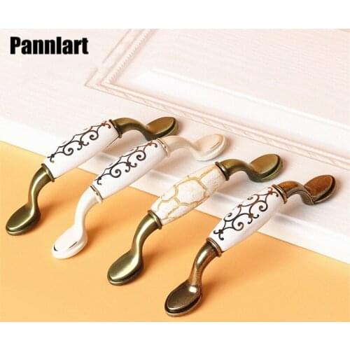 Pannlart 1 Pc European Style Vintage Handles Zinc Alloy Cabinet Drawer Knobs Wardrobe Cupboard Door Pulls Furniture Handle