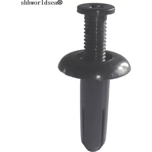 Shhworldsea 100pcs front bumper &support push type retainer for mitsubishi fits into 8mm hole