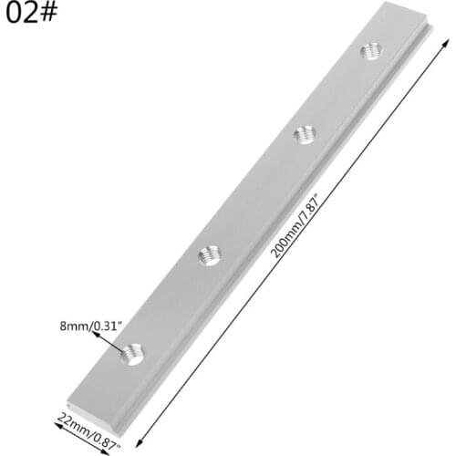 M6 M8 200mm Slide Slab T Track Slot For T-slot Miter Track Fixture Slot Router Table Woodworking Tools
