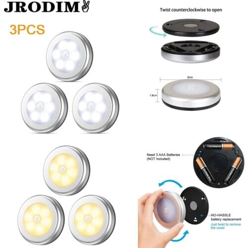 PIR Motion Sensor Cabinet Light Home Auto On Off Smart Night Lamp LED Light Cupboard Wardrobe Bedroom Stair Kitchen Night Light