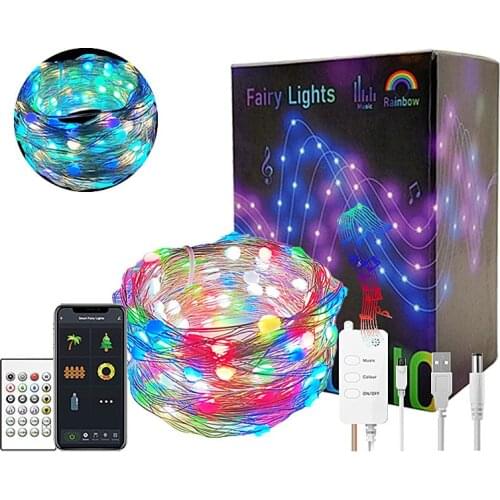 Bluetooth LED String Light Interior Curtain Decoration Light String Christma Lights Smart Music Rhythm Copper Wire Light