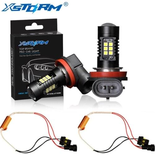 2Pcs H8 H11 Led Bulb HB4 Led 9006 HB3 9005 Fog Lights Canbus No Error 1200LM 6000K 12V White DRL Daytime Running Car Lamp Auto