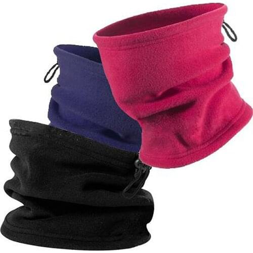 Unisex Polar Fleece Neck Warmer Thermal Snood Scarf Hat Ski Wear Snowboarding