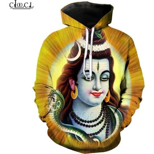 CLOOCL Hindu God Lord Shiva Hoodies 3D Print Mens Women Fashion Jogging Sweatshirt Casual Streetwear Couple Wear Tops