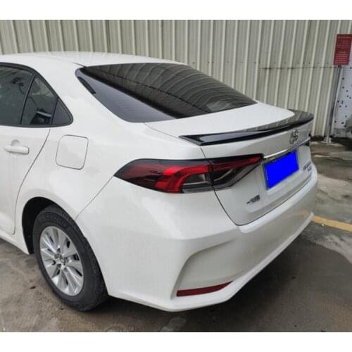High Quality P STYLE REAL ABS CARBON FIBER REAR TAIL WING TRUNK LIP SPOILER FOR Toyota Corolla 2019 2020 2021