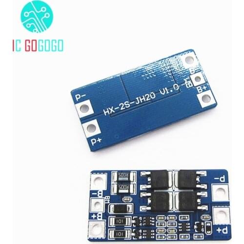 2S 10A 8.4V 7.4V 18650 Lithium Protection Board BMS PCM PCB Li-ion Lipo 2 Cell Pack with Balance Function Charger Protect Module