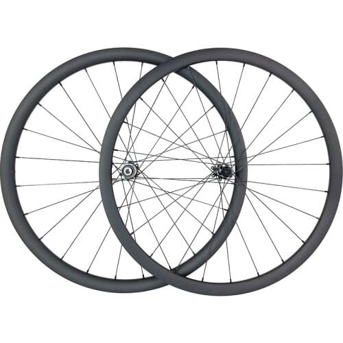 1300g 700c 30mm asymmetric clincher tubeless carbon wheels 25mm wide U shape road disc straight pull wheelset 12X100 12X142