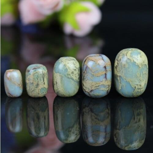 2pcs/lot Natural Stone Beads For Jewelry Making DIY Decoration Barrel Spacer Findings Classic Buddhism Jewelry Accessories Charm