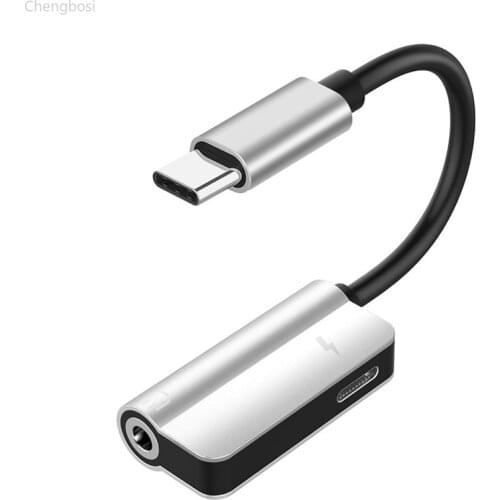 2 in 1 Type C To 3.5mm Jack Earphone Charging Adapter For Huawei P30 P20 Mate 20 Pro Xiaomi 6 USB C AUX Audio Splitter Converter