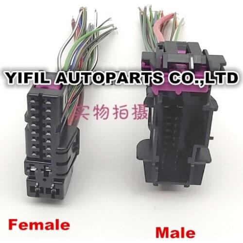 20 Pin/Way Male Or Female Door Connector Plug With Wire Harness Cable For Audi A4 A6L A3 A8 Q7 Q3 Q5 8E0 972 702 8E0 972 701