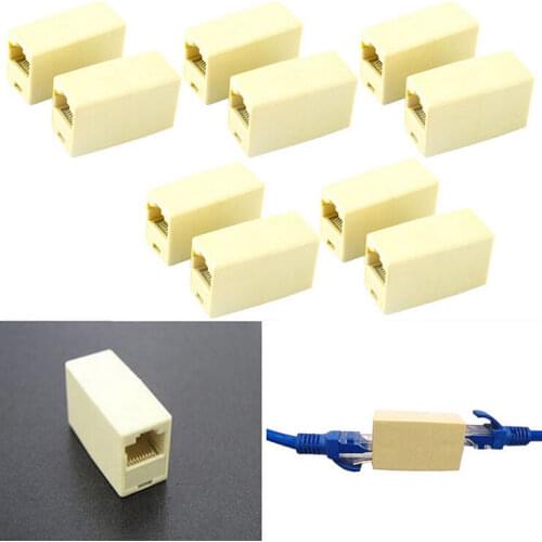 20 PCS LOT High Quality RJ45 CAT5 Network Cable Connector Adapter Coupler