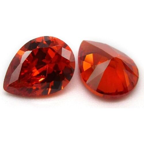 3x4mm Pick Colors AAAAA Loose Cubic Zirconia Bead Stones Pear Shaped Zircon Garnet Amethyst White Purple Yellow