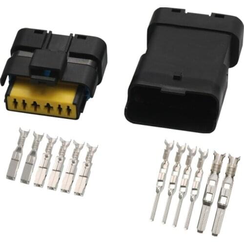 6Pin Car Male and Female throttle oil pump plug connector For Peugeot /Citroen 211PC069S0049