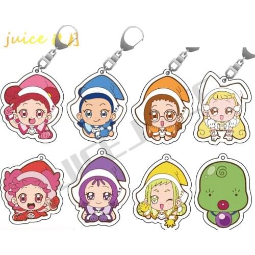 Anime Magical DoReMi Harukaze Doremi Fujiwara Hazuki Acrylic Keychain School Bag Charm Pendant Keyring Cosplay Q Version Toys