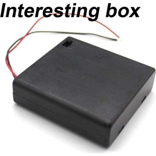 Battery box No. 5 No. 4 No. 5 6v transparent plastic spare battery box DIY with wire with switch free welding