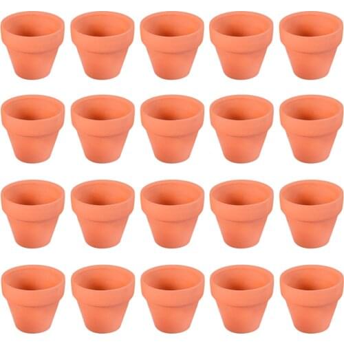 BESTONZON 20Pcs Small Mini Terracotta Pot Clay Ceramic Pottery Planter Flower Pots Succulent Nursery Pots Great for Plant