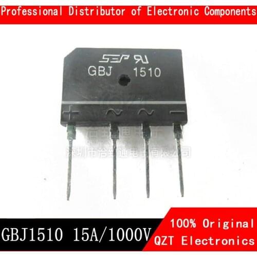 5PCS GBJ1510 15A 1000V Diode Bridge Rectifier Single Phase Bridge Rectifier new and original IC