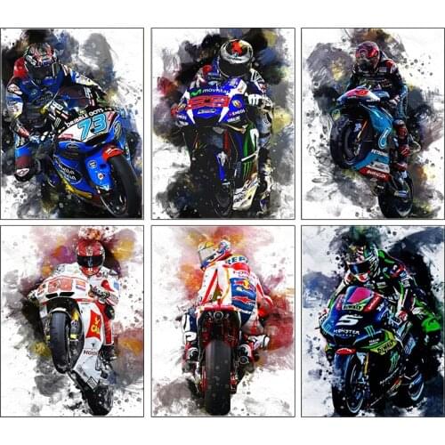 DIY diamond painting motorcycle racing art decoration wall rhinestone embroidery mosaic picture for corridor bedroom home decora