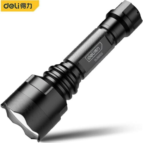 Deli LED Strong Light Rechargeable Flashlight 18650 Battery 5 Modes Long Time Waterproof Outdoor Camping Powerful LED Flashlight