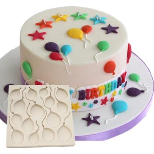 Balloons Shape Fondant Resin Silicone Mold for DIY Pastry Cup Cake Dessert Plaster Lace Decoration Kitchen Tool Baking Mould