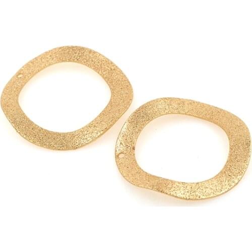 Geometric Pendant, Brass Square Necklace Charm, Suitable For Necklace Earring Making Supplies