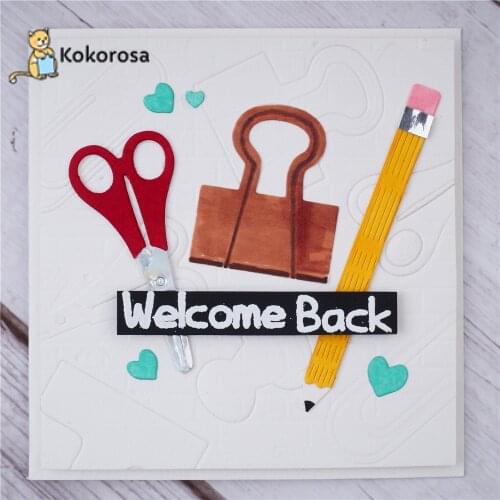 Kokorosa Scissors Clip Stationery Cutting Dies Metal Dies Scrapbooking Album Card Making Embossing Stencil Diecuts New 2021