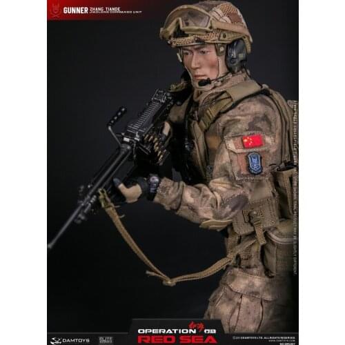 DAMTOYS DAM DMS007 1/6 OPERATION RED SEA OPERATOR SAW GUNNER ZHANG TIAN DE Collection Action Figure