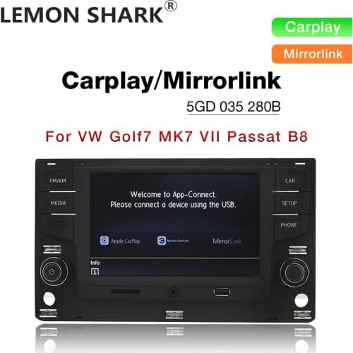 LEMON SHARK Car Radio 280B Carplay MirrorLink Navigation 6.5 MIB MQB Multimedia For VW Golf 7 MK7 seven Passat B8 5GD035280B