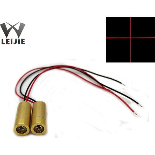 2pcs 5V MINI 650nm 5mW Cross 9mm Red Laser Head Laser Positioning Lamp Semiconductor Laser LED LD Module